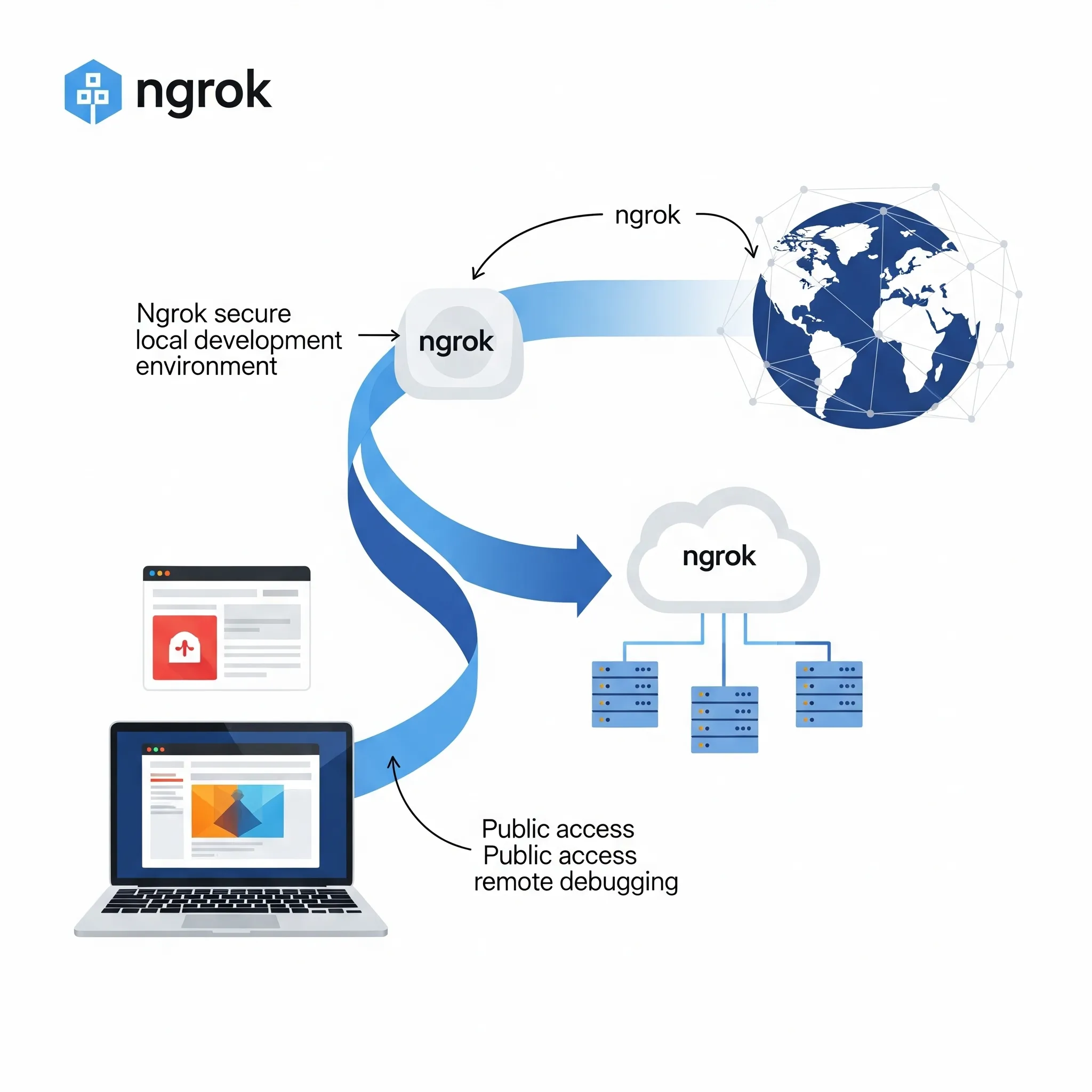ngrok الجسر الآمن بين التطوير المحلي والعالم الخارجي